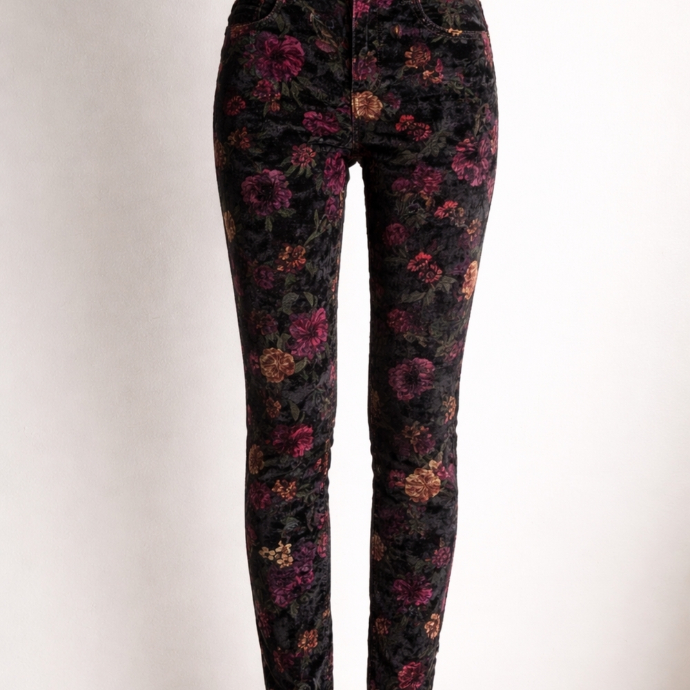 Pilcro Colorful Velvet Trousers